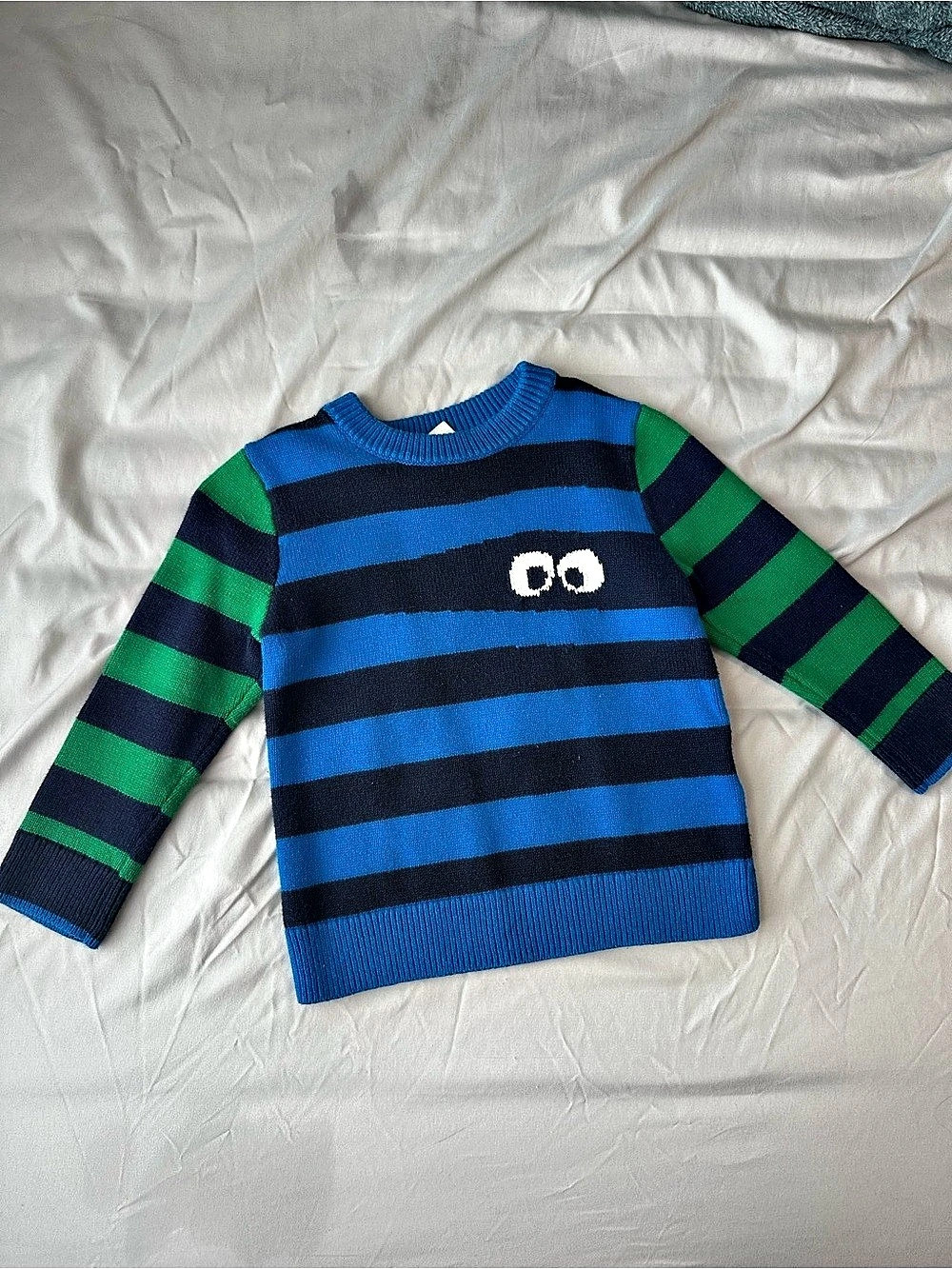 Gap Girls Striped Sweater Size 3Y Blue & Green Like New